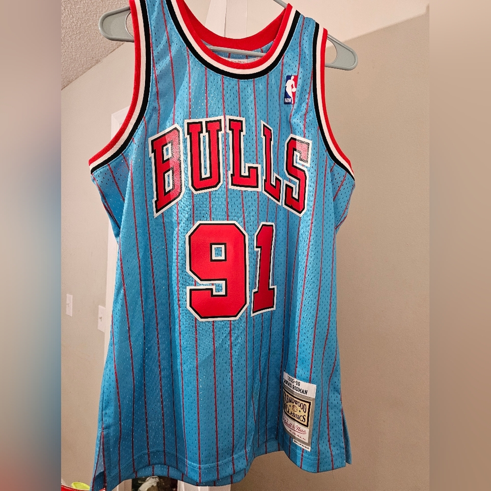 Vintage Men's Chicago Bulls Dennis Rodman Mitchell Ness 1995-96